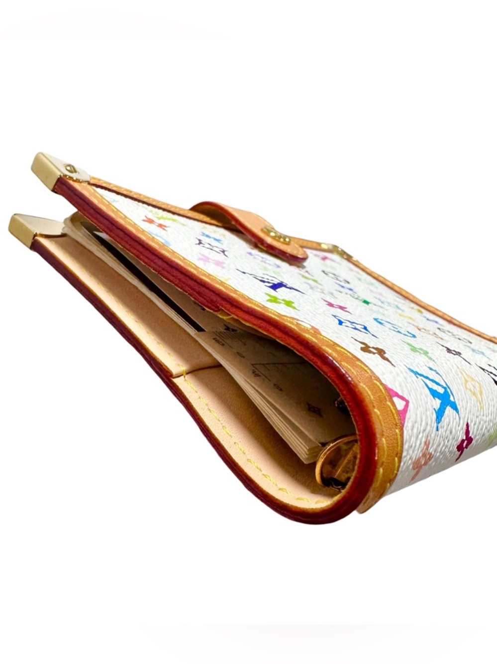 Louis Vuitton Murakami Multicolor White Leather Agenda PM w.Dust Bag & Stickers - Picture 9 of 16